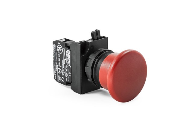 CP Series Plastic 1NC Spring 40 mm Mushroom Red 22 mm Control Unit